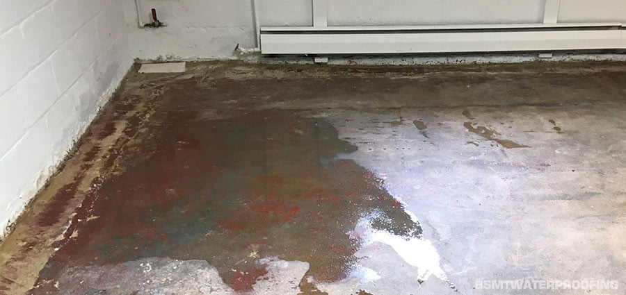 Water leak in basement in New Jersey